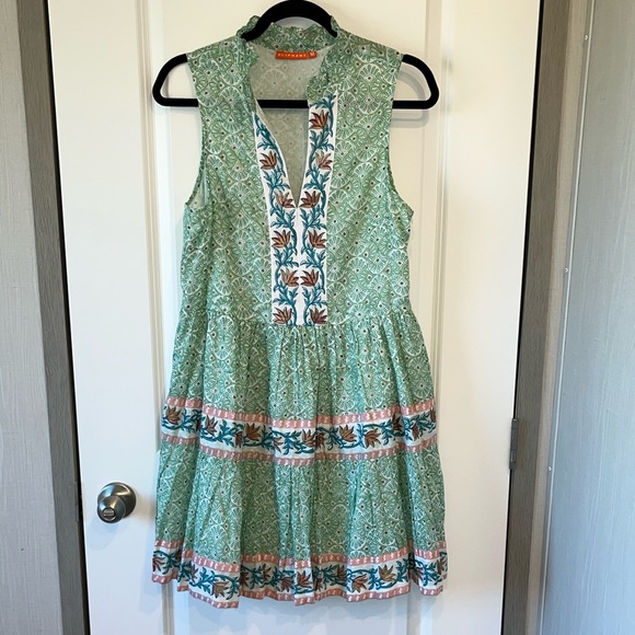 Oliphant Dresses & Skirts - Oliphant Yoke Women’s Dress Green Mini Shift Prairie Cottage BohoCore